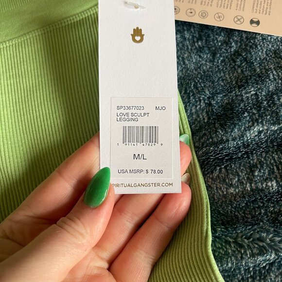 NWT Spiritual Gangster Love Sculpt Seamless 7/8 Leggings MOJITO Size M/L - Picture 6 of 6